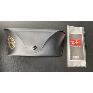 Ray Ban Luxottica Sunglasses‎ Case Black CASE ONLY W/ Cleaning Cloth & Booklet